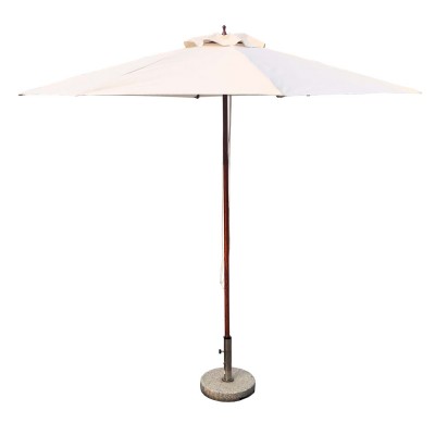 New design luxury custom strong wood color aluminum frame parasol