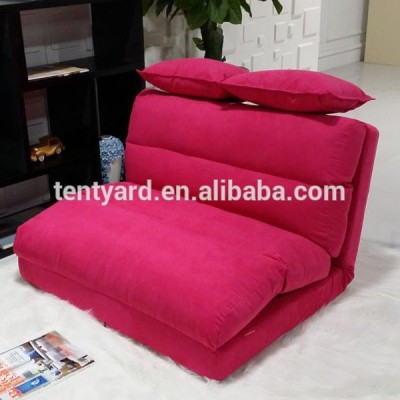 couples rose red cushion back double folding bed cum sofa