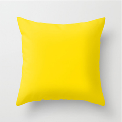 wholesale decorative custom square yellow throw pillow cushion cover case