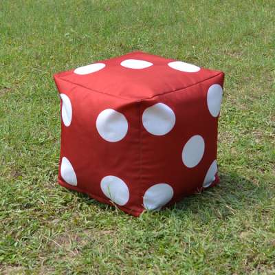 China factory cheap 45x45cm square pouf ottoman wooden cube dice chair stool