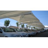 Anti-UV Waterproof Tensile Membrane Structure for Roofing Parking Lot Architecture